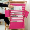 10th Floor Creative Oxford Cloth Book Storage Bag Multi Pockets Student Desk Hanging Bag Book Organizers Artifact Magazine Holder Pouch
