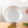 Saute Pan Silver Professional Thickened Anti Scratch with Heat Resistant Handle Aluminum Frying Pan Deep Chef Pan Fry Pan