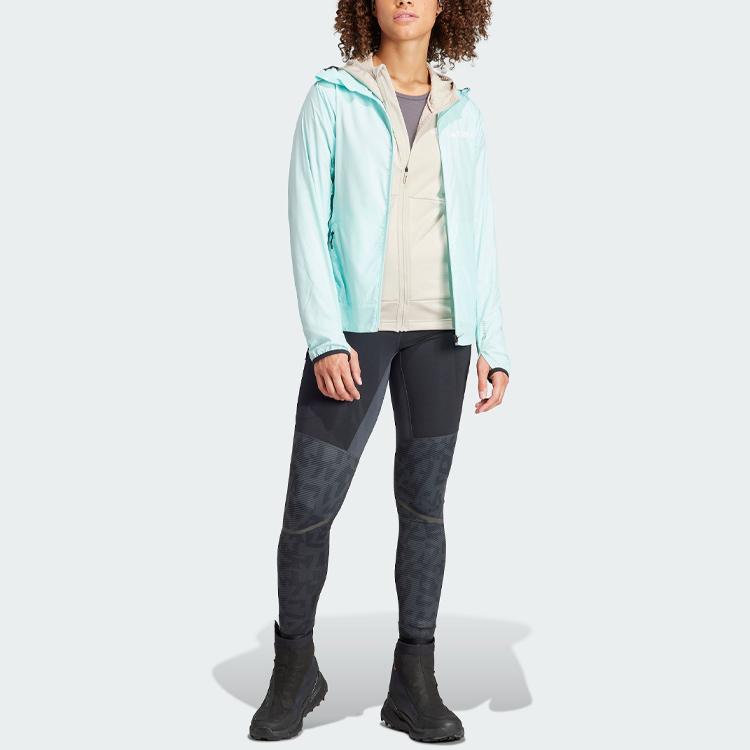 Women's Adidas Jackets Women's Washed Blue Hooded Moderate Other