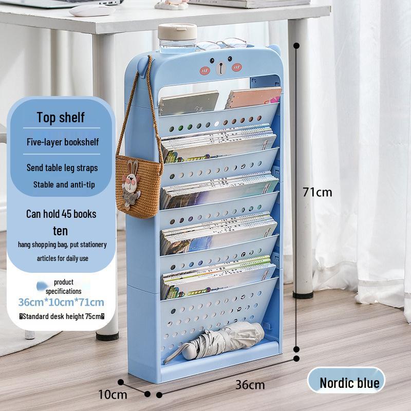 Настенная книжная полка и органайзер для стола с передвижным столиком и тележкой