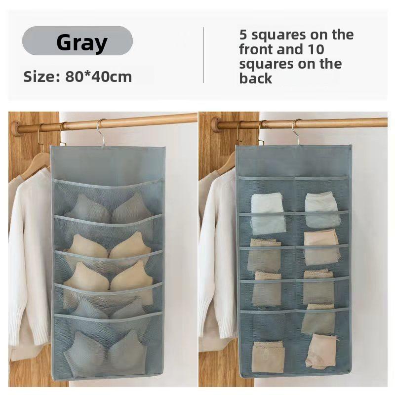 1pc Double-sided Underwear Storage Bag, Hanging Underwear and Underpants Storage Bag, Compartments for Household Use