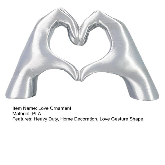 Фигурка Жест Любви, Напечатанная на 3D-принтере, Статуэтка в форме сердца любви и руки