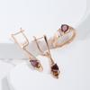 Kinel Oval Red Zircon Rings For Women Outdoor Daily Fine Jewelry Gift