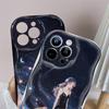 For Honor 90 Lite P30 Pro Infinix Hot 30 40 40i 40 Pro Smart 8 Pro Vivo V29e V30e Starry Sky Black Skirt Girl Cream Texture Soft Silicone Phone Case