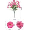 4 PCS Artificial Morning Glory Flowers 36cm UV Resistant Plastic Outdoor Decoration Set White Purple Yellow Pink