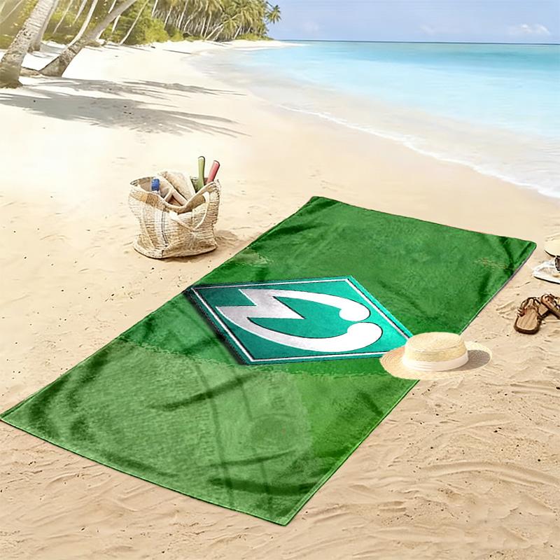 Werder Bremen Print Beach Towel, Large Soft Quick Dry Towel for Beach Camping Swimming