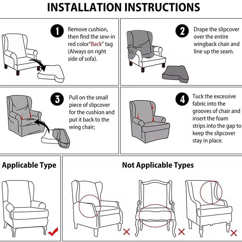 Чехол для дивана с подголовником из эластичного жаккарда, чехлы для дивана для гостиной, мягкий защитный чехол для дивана с эластичной подошвой