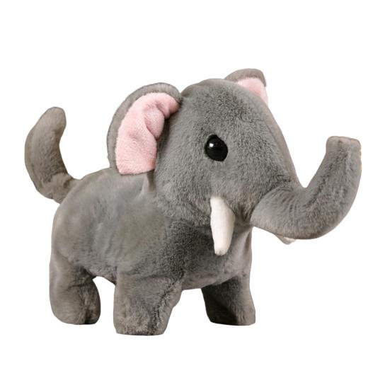 Kids Electric Plush Animal Toy Walking Interactive Robot Elephant Sheep Alpaca Panda Plushie Toy Toddlers Educational Simulation Animal Toy