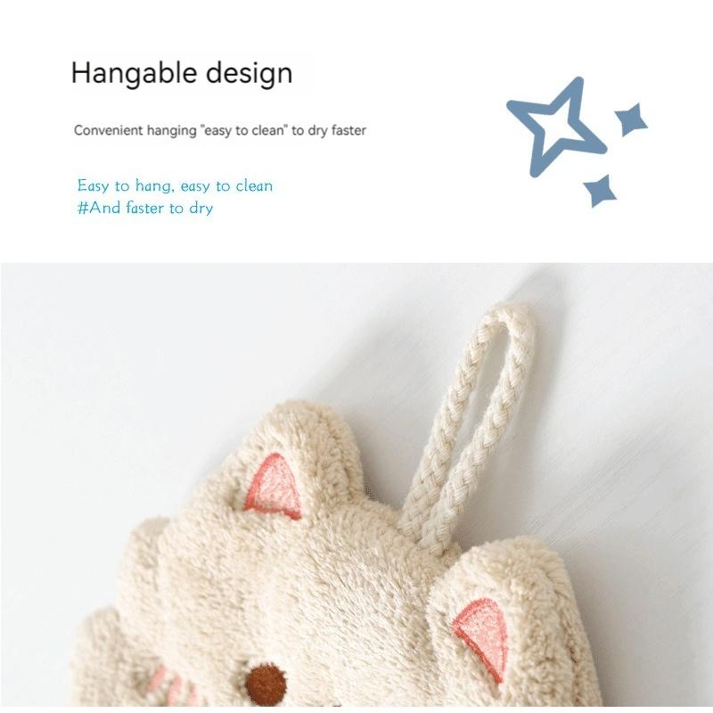 Милое мультяшное полотенце Тануки, коралловый бархат, волосы не теряются, плотная ткань, впитывающие полотенца для кухни и ванной