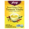 Turmeric Vitality, Sweet Ginger Citrus, Caffeine Free, 16 Tea Bags, 1.12 Oz (32 G)