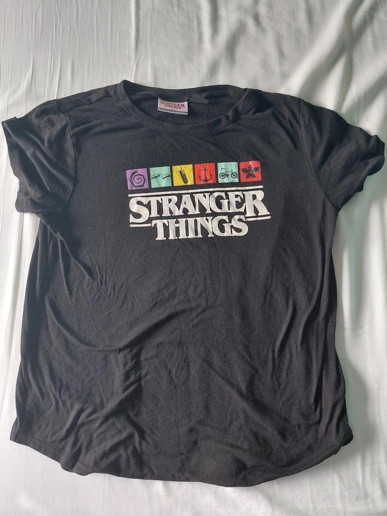 XL ВИНТАЖНАЯ Черная футболка Stranger Things