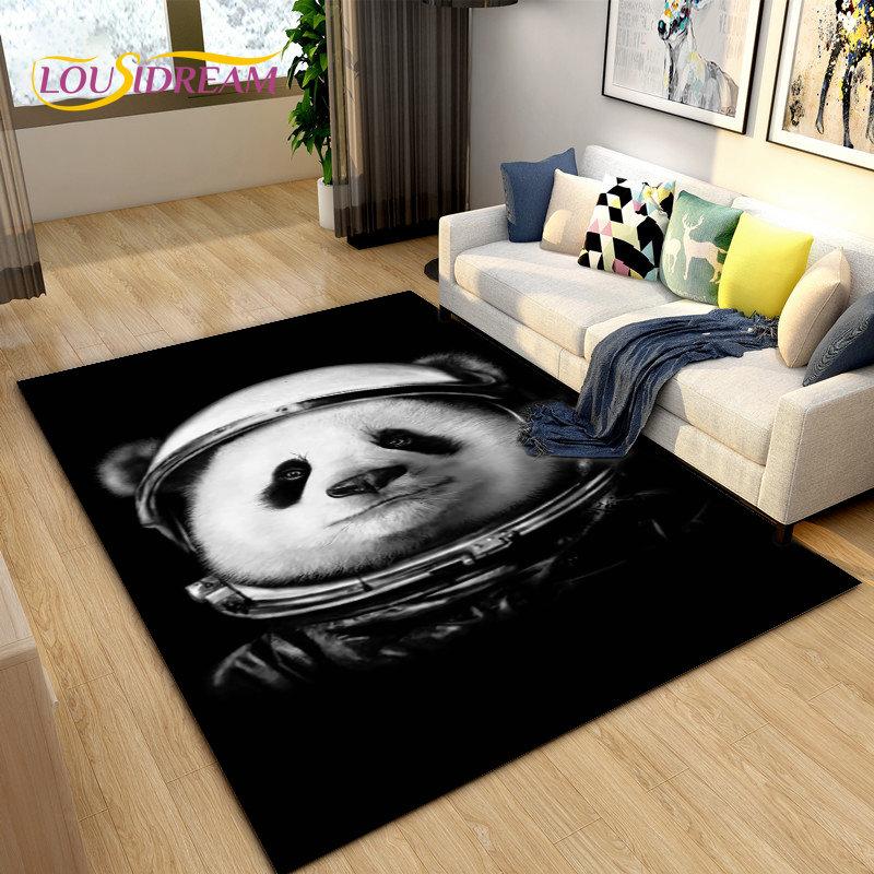 3D Cartoon Cute Panda Area Rug,Carpet Rug for Living Room Children's Room Decoration,Kid Play Crawl Soft Non-slip Floor Mat Gift
