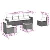 VidaXL Salon de Jardin avec Coussins 7 pcs, Canapés de Terrasse, Ensemble de Meubles de Patio, Mobilier d'Extérieur, Noir 3225866