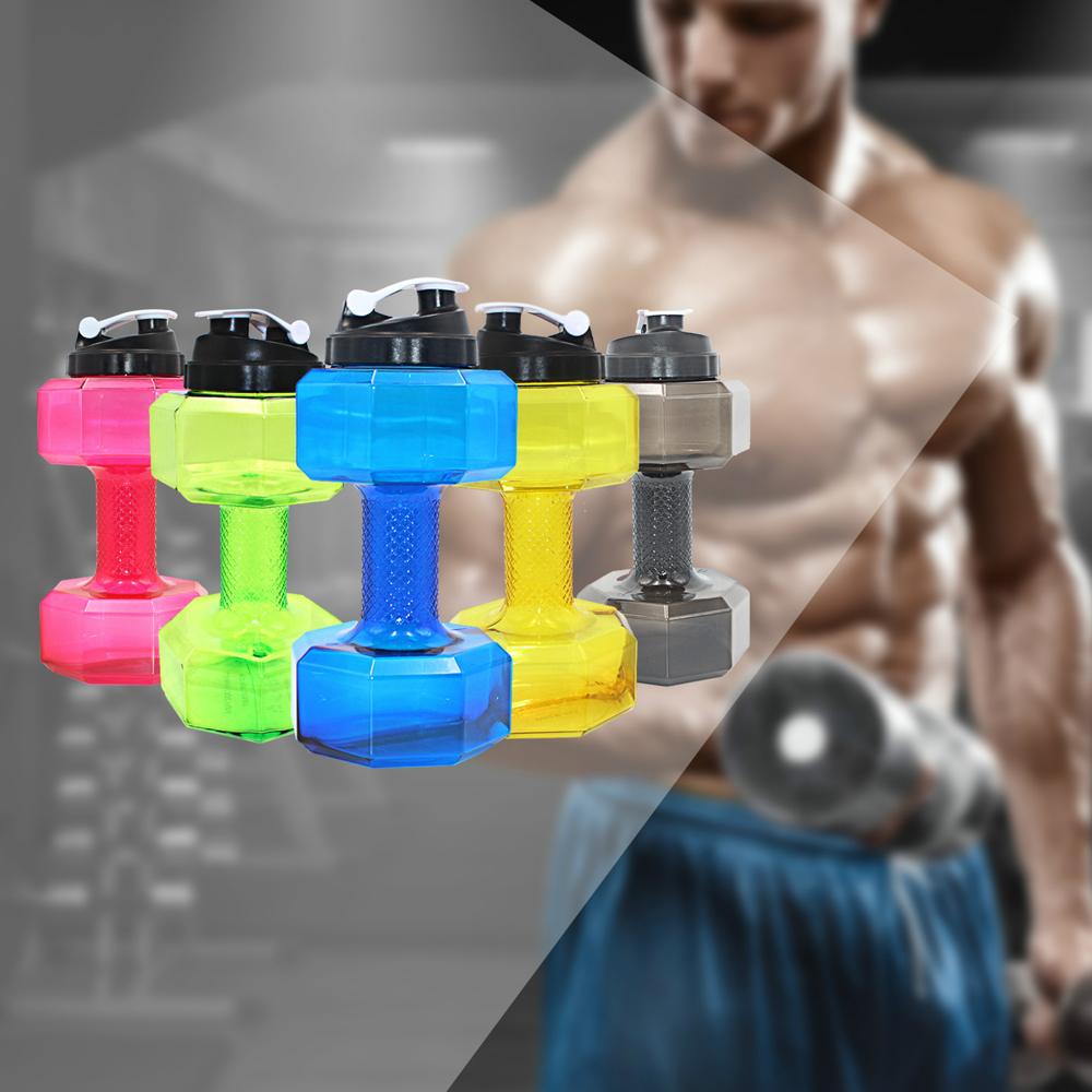 Water Dumbbell Sport Bottle Large Capacity Gym Running Fitness Bodybuilding Exercise Outdoor Bicycle Camping Cycling Bottle
