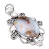 Natural Boulder Opal, Pearl Gemstone 925 Sterling Silver Pendant 3.07" D2K74