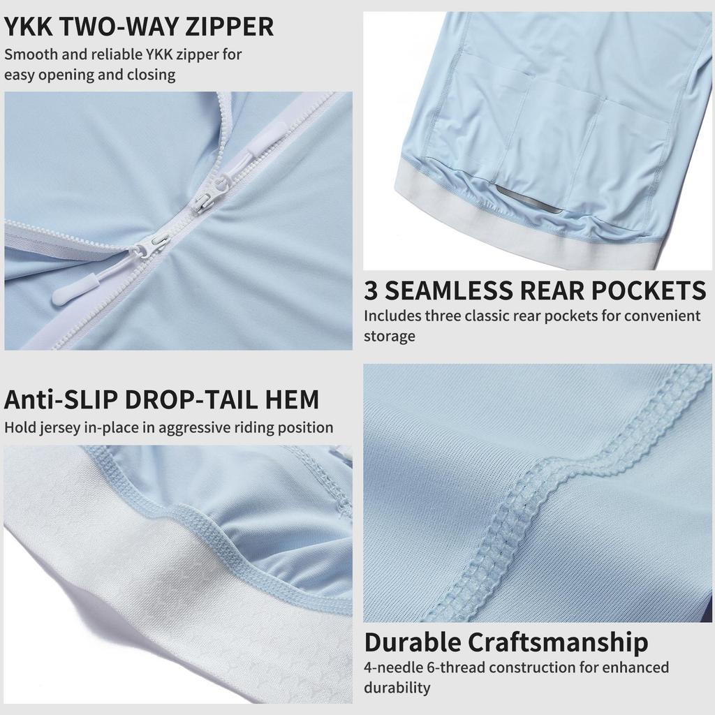 Wosawe Women's Mountain Bike Sports Fitness Simple Slim Quick Dry Breathable Cycling Short Sleeve Top