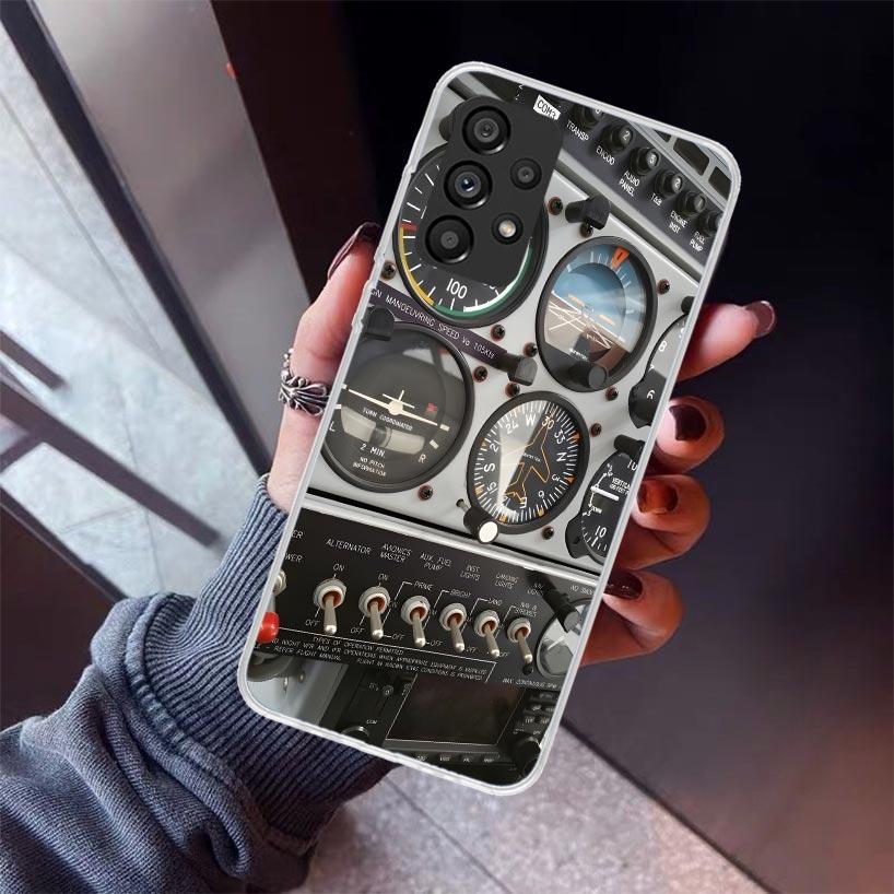 Авиация Самолет Пилот Кабина Телефонный Чехол Для Samsung Galaxy A12 A52S A42 A32 A22 A51 A50 Note 20 Ultra 10 S10 Plus A71 A70 A3