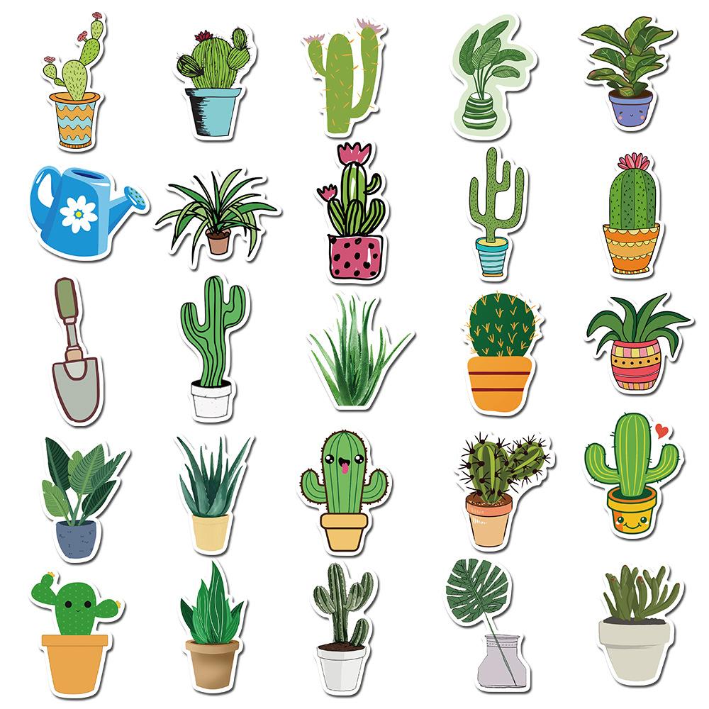 45 Green Fresh Plant Graffiti Stickers Suitcase Laptop Guitar Waterproof Stickers