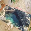Rocky Pool Illusion Rug - 3D Waterfall Effect, Creative Entrance Mat, Unique Home Decor Anti slip carpet can be machine washed