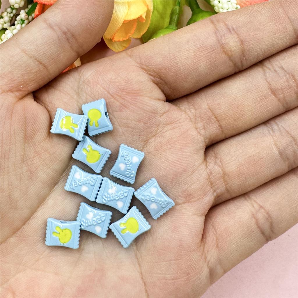 Jewelry Making 9.7*12.6mm Alloy Dripping DIY Beading Material Cute Candy Beads Fashion for Bracelet Necklace 10pcs