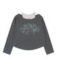 ORDINARY HOLIDAY Off-Shoulder Loose Fit Set-Up [Charcoal]
