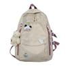School Bag Female Korean Version Student Harajuku Female Backpack High School Student Junior High School Student Ins Wind Large Capacity Solid Color