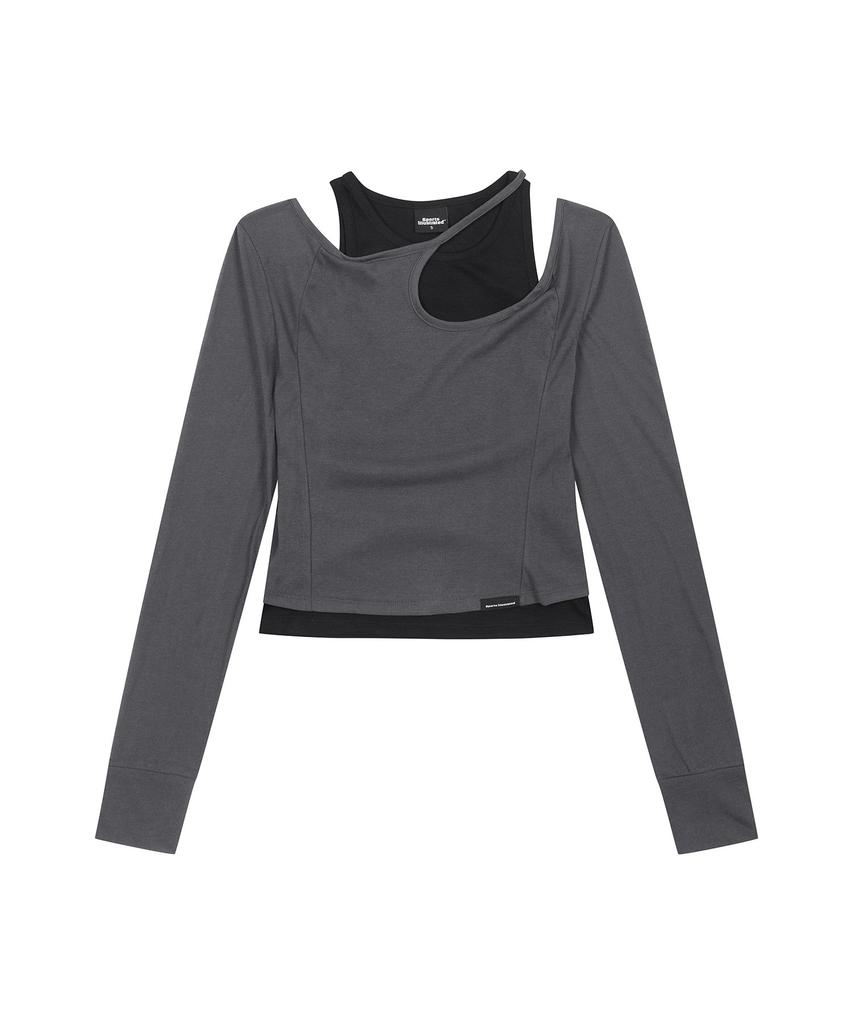 Layered Long Sleeve T-Shirt от SPORTS ILLUSTRATED (черный)