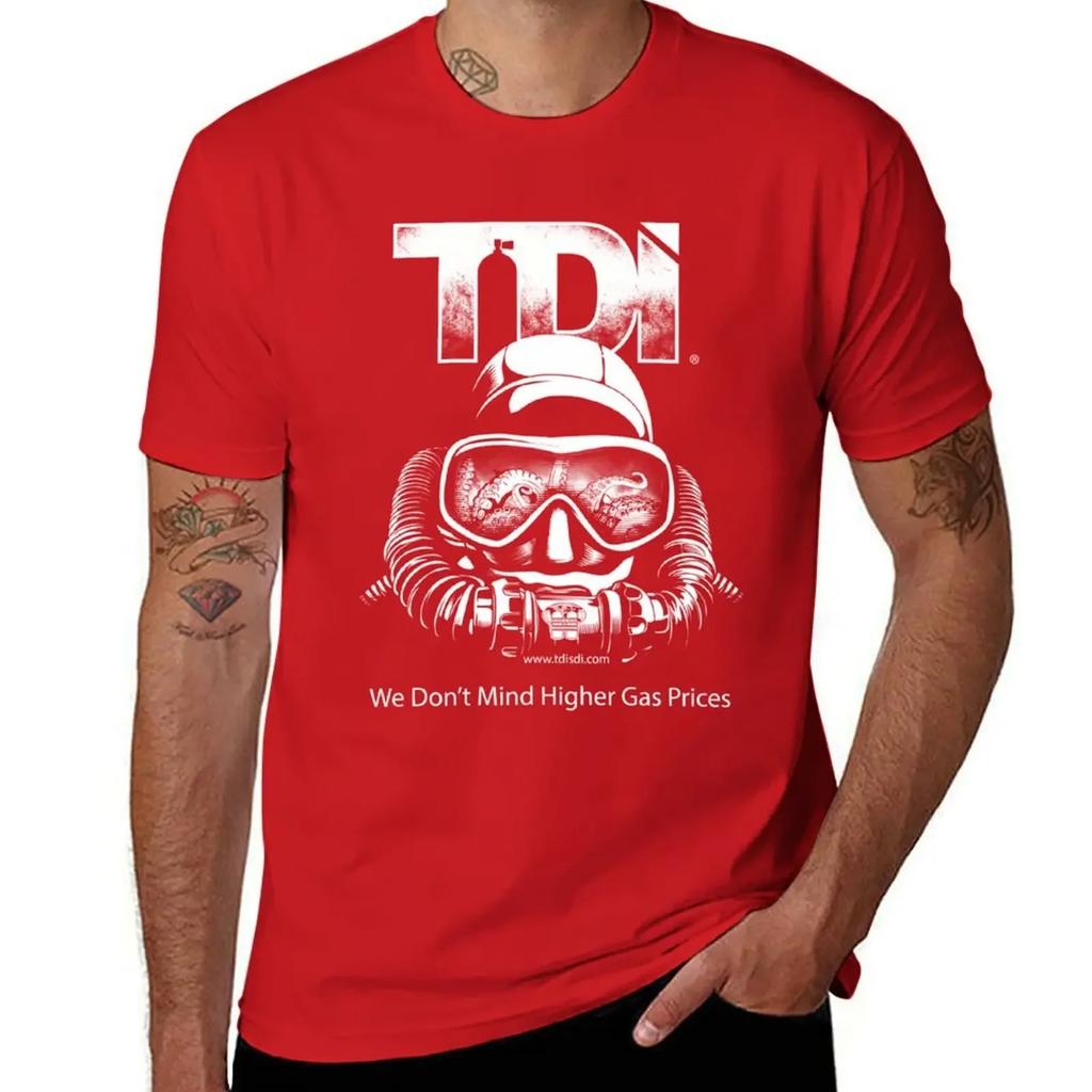 Technical Diving International T-Shirt schnelltrocknendes Grafik-T-Shirt Vintage süße Oberteile individuelles Hemd Outfits für Herren