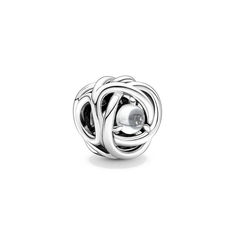 New 925 Silver Twelve Month Birthday Stone Pendant DIY Beads for European Bracelet Jewelry