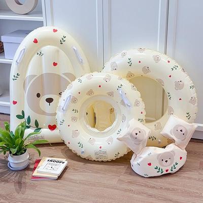 Детский надувной круг для плавания «Маленький кролик» с двойной воздушной камерой и утолщенными надувными рукавами