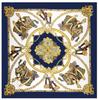 90*90cm Luxury Brand Women Silk Scarfs Royal Style Square Scarves Horseshoe  and Chain Printing Shawls For Ladies