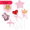 Креативность, Девочка печет, Плагин для украшения торта на день рождения, Ткань, Звездная любовь, Заячьи ушки, Набор из пяти предметов