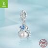 Подвеска Краб с жемчугом Серебро S925 Источник с бусинами Фабрика Универсальный Простой DIY Аксессуары для браслета с бусинами