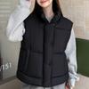 Fashion Winter Women Vests Thick Warm Sleeveless Parka Woman Casual Short Coats