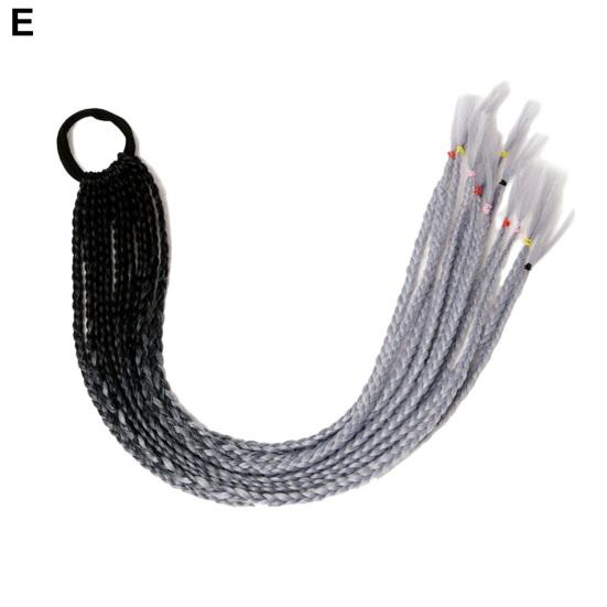 Женский парик с искусственным хвостом, синтетический цветной плетеный хвост, наращивание волос с эластичной резинкой, противоскользящее классное украшение для волос