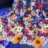 1 Yard 3D Floral Embroidered Soft Mesh Lace Fabric Chic Sunflower Embroidery Tulle Fabric For Sewing Wedding Dress Cheongsam