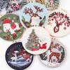 1Pc Christmas-themed Embroidery DIY Kit, Including Embroidery Frame But Excluding Tools.