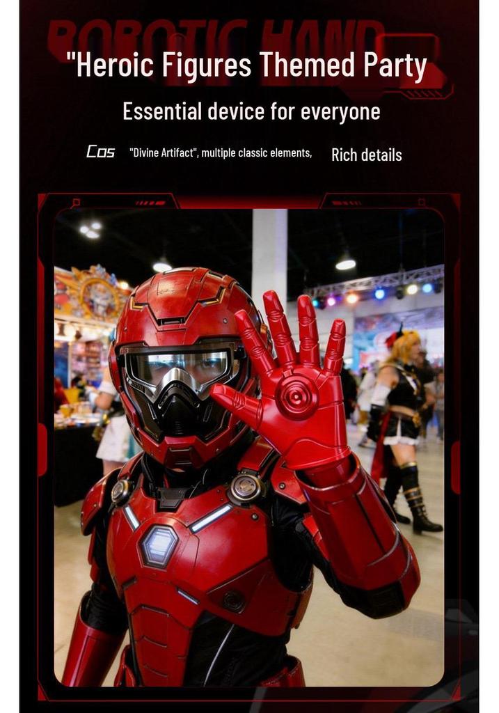 Iron Man Wearable Helmet & Light-Up Gloves Cosplay Toy