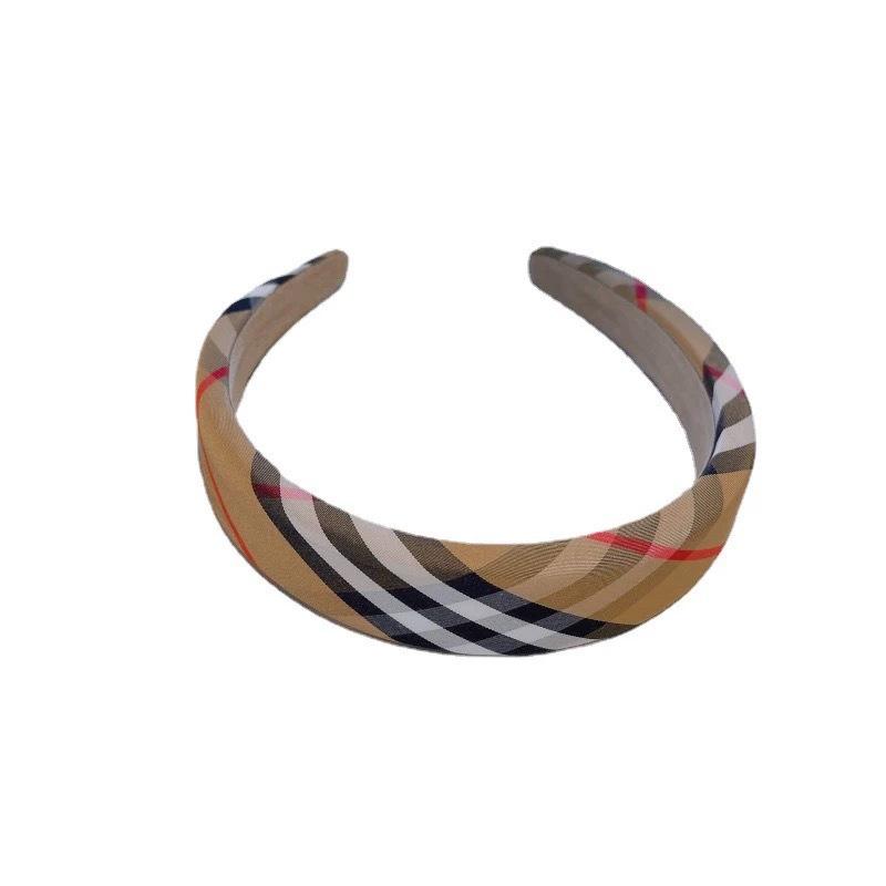 Классическая британская клетчатая повязка на голову с губкой: Ретро Преппи Высокая Тулья