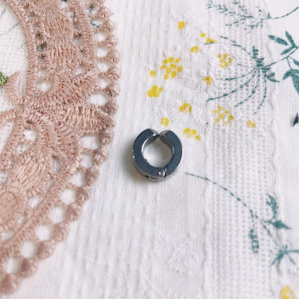 Hexagram Doll Stud Earrings Chain Black Plush Doll Earring Cotton Doll Accessories