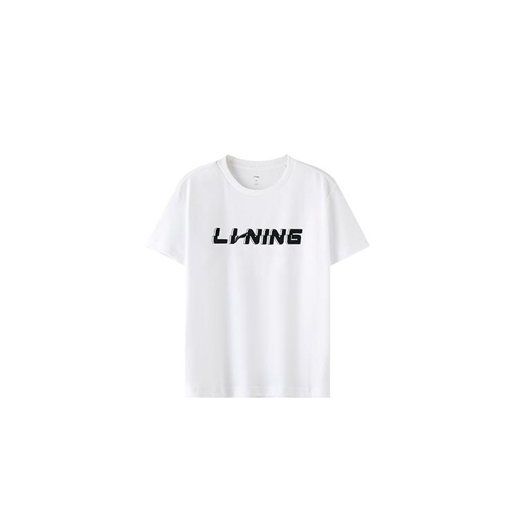 Мужские футболки Li Ning с круглым вырезом, умеренного прямого кроя, AHSU829-2