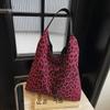 Women's Shoulder Bags Hasp PU High-quality Casual Sweet Bag Leopard Print Portable Bags for Women Sewing Line New