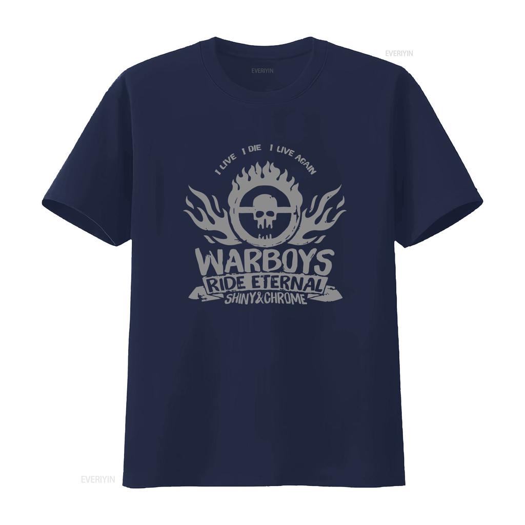 Футболка Warboys I Live Die Again Ride Eternal Дизайн Череп с Пламенем из Блестящего Хрома Американский Стиль винтажная Стиранная