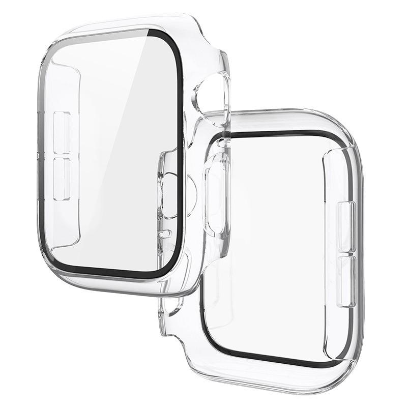 PC Case+Tempered Screen Protector For Apple Watch Ultra 3-1 11 10 46/42mm Integrated Hard Shell iWatch 9 8 7 6 5 4 SE 45mm 44mm