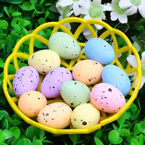 1 Набор Искусственное Пасхальное Яйцо Яркий Праздничный Штрих Пенополистирол Красивое Имитационное Пасхальное Яйцо для Вечеринки