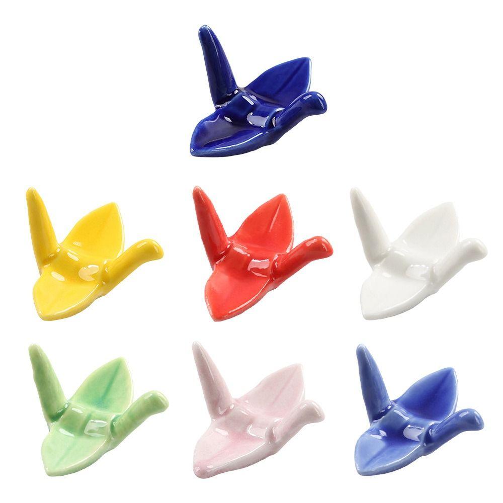 1pcs Desktop Decor Ornament Chopstick Holder Paper Crane Shape Chopsticks Pillow Desktop
