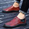 Fashionable High-quality Hand Sewn Leather Oxford Shoes Non Slip Soles Business Office Casual Shoes Mens Commuting Driving Shoes