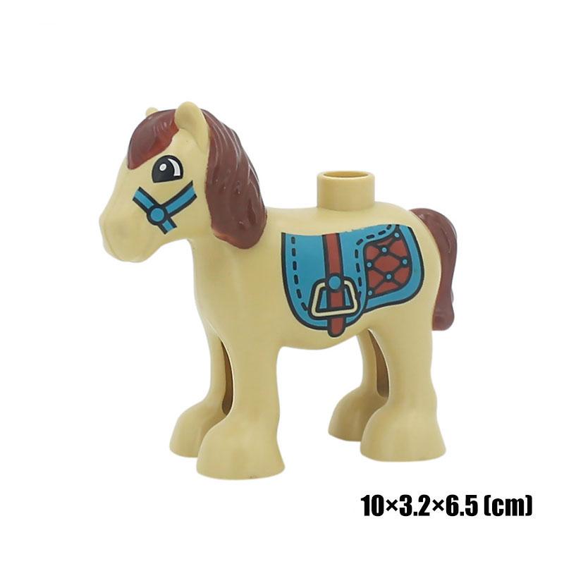 Big Size Building Blocks Animal Accessorie Compatible Duplo Rabbit Fish Bear Chicken Pig Duck Dog Cat Horse Cow Sheep Toys Gifts