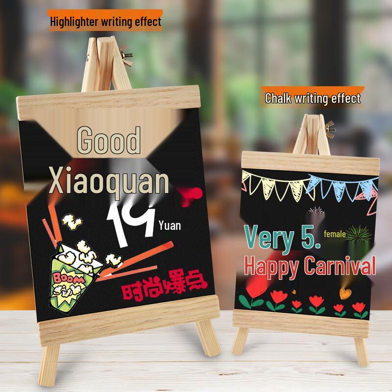 Portable Mini Chalkboard Sign with Easel Stand