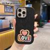 Чехол для телефона: 2D плоский дизайн, подходящий для защитного чехла iPhone 18 17 16 15 14 13 Pro, стиль для пары, логотип в виде сердца, рождественский и хэллоуинский подарок